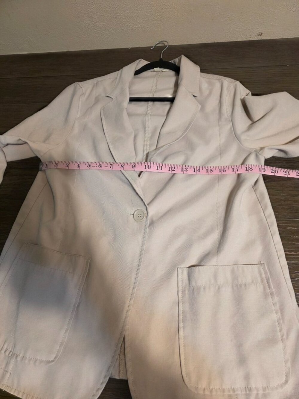 Max Studio Single Button Blazer Tan Large - Picture 4 of 11